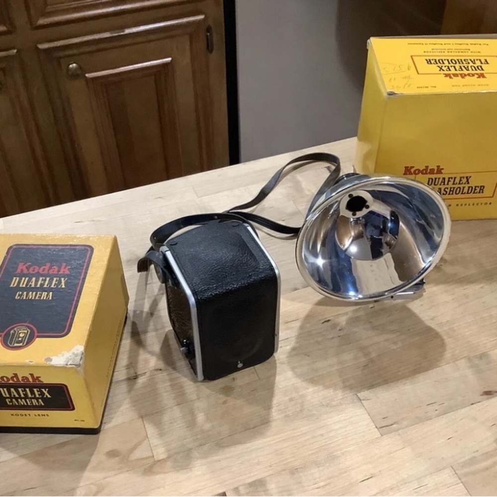Vintage Kodak Duaflex Camera and Flash Unit